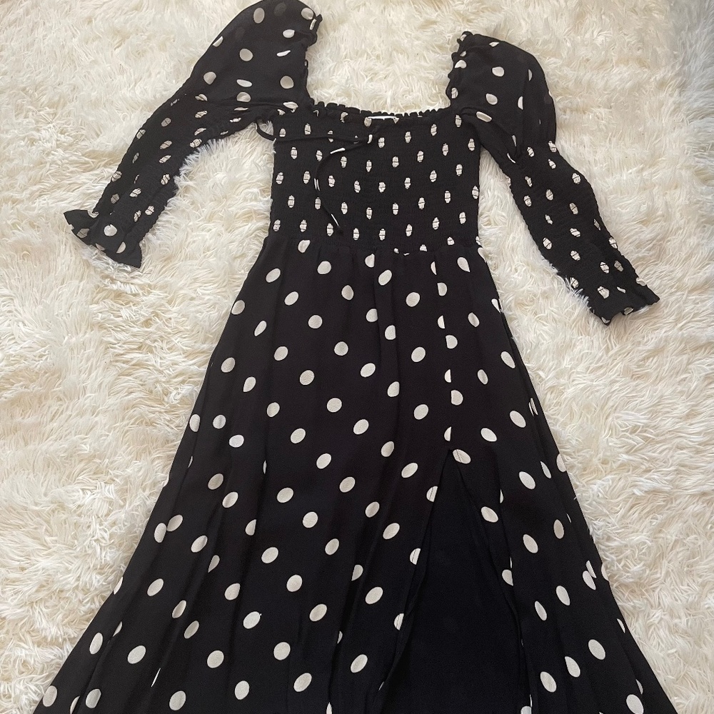 Reformation polka dot dress